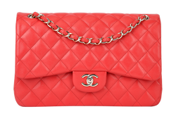 Jumbo Classic Double Flap, Caviar, Red, 28976151(2019), DB, 3*